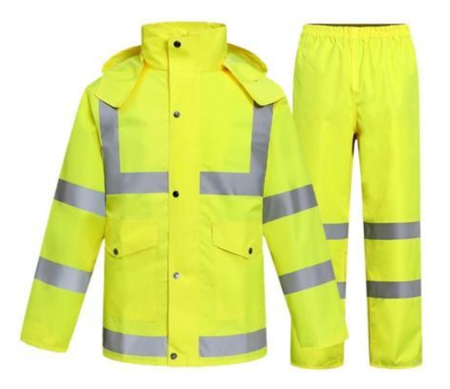 Mesh-Lined Hi-Vis Rain Suit — YZR0054